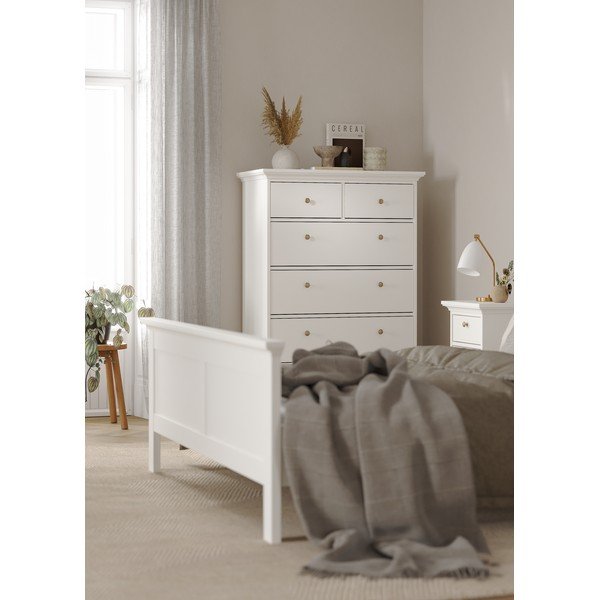 Bela visoka komoda 96x140 cm Paris – Tvilum-image-3