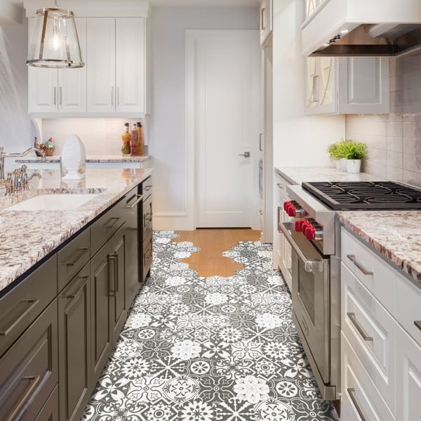 Komplet 10 talnih nalepk Ambiance Hexagons Rosito, 20 x 18 cm-image-1