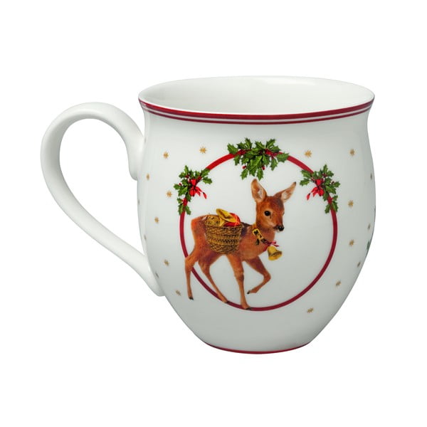 Bela porcelanasta skodelica Villeroy&Boch Santa And Deer