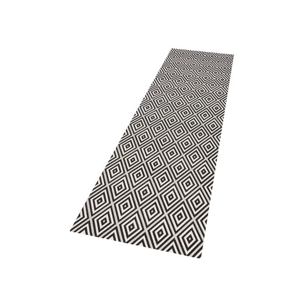 Črno-bela zunanja preproga NORTHRUGS Karo, 80 x 200 cm-image-4