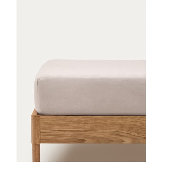 Sivorjava napenjalna bombažna rjuha 180x200 cm Simmel – Kave Home-image-4