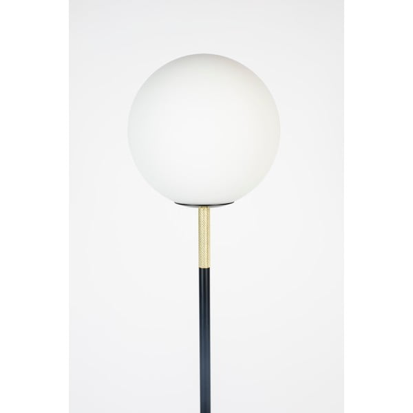 Črno-bela stoječa svetilka s steklenim senčilom (višina 145 cm) Orion – Zuiver-image-4