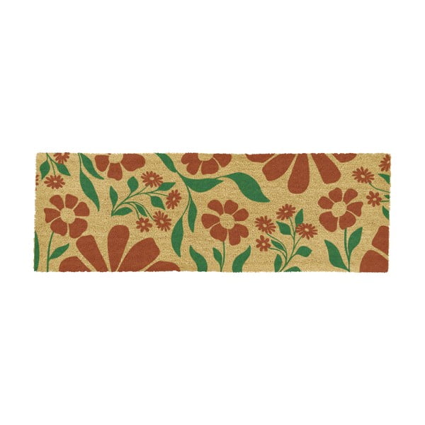 Predpražnik iz kokosovih vlaken 40x120 cm Red & Green Floral – Artsy Doormats