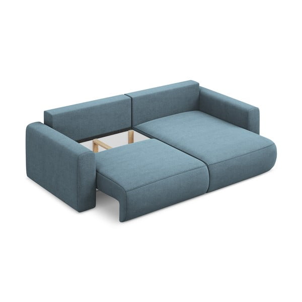 Svetlo modra raztegljiva/s prostorom za shranjevanje kotna sedežna garnitura (desni kot/z ležalnikom) Kapua – Makamii-image-4