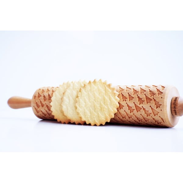 Lesen božični reliefni valjček za testo Valek Trees-image-2