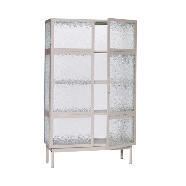 Bela kovinska vitrina 92x151 cm Plex – Hübsch-image-2