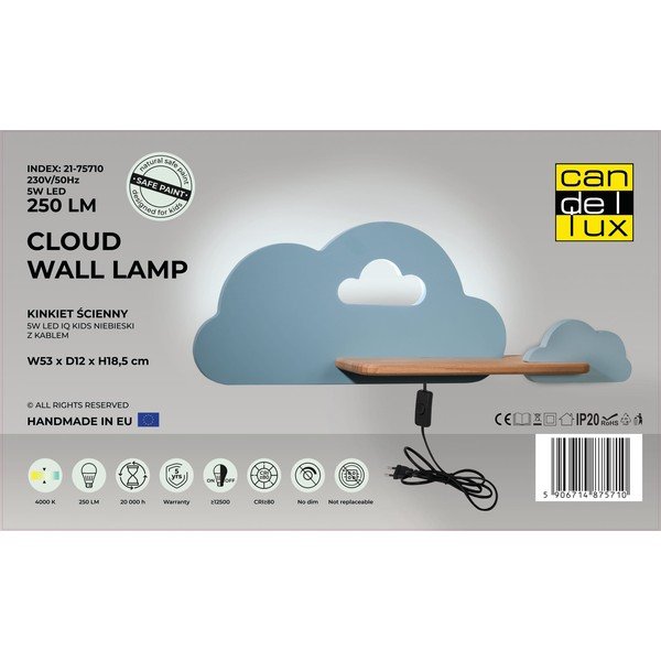 Modra otroška svetilka Cloud – Candellux Lighting-image-2