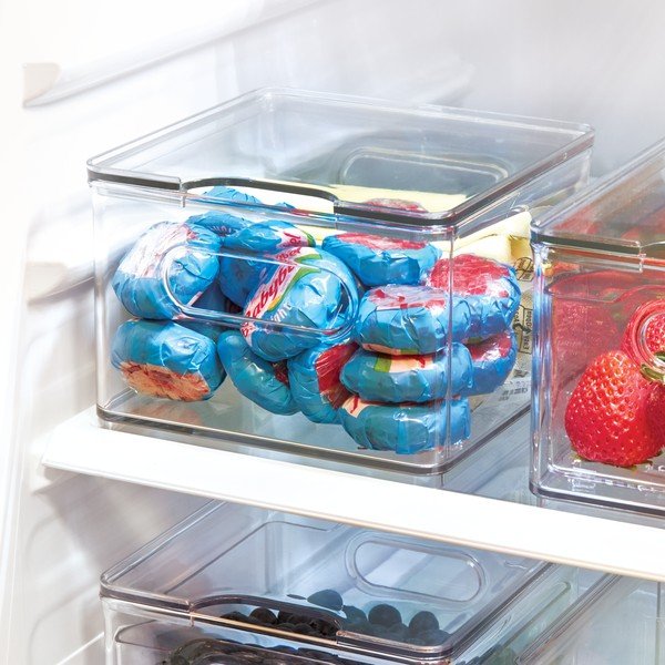 Prozorna škatla za shranjevanje s pokrovom iDesign The Home Edit, 15,2 x 15,2 cm-image-1