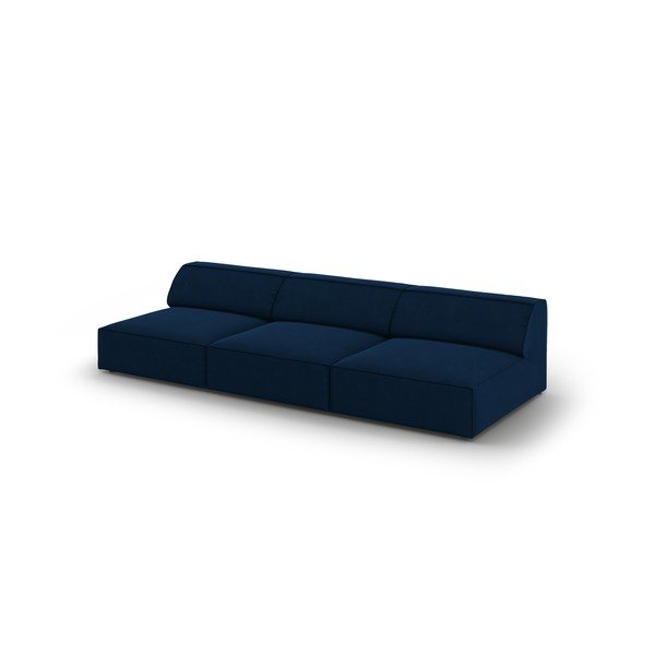 Temno modra žametna sedežna garnitura 240 cm Jodie – Micadoni Home-image-4