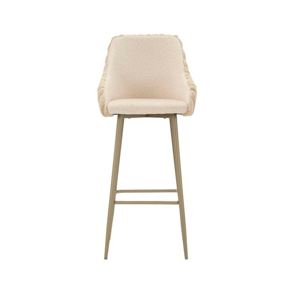 Kremno beli oblazinjeni barski stoli v kompletu z nasloni za roke 2 ks (višina sedeža 78 cm) Alaska – Mauro Ferretti-image-2