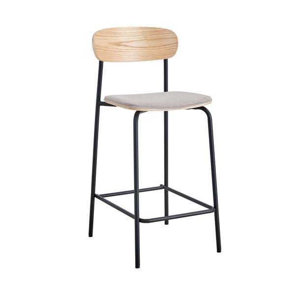 Črni/sivi barski stoli v kompletu 2 ks (višina sedeža 66 cm) Adriana – Marckeric