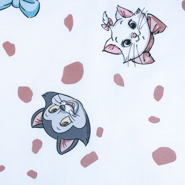 Bela bombažna otroška posteljnina za otroško posteljico 100x135 cm Marie Cat "Friends" – Jerry Fabrics-image-4