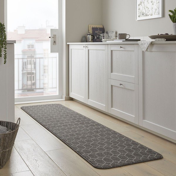 Temno siv pralen tekač 57x230 cm Argyll – Flair Rugs-image-1