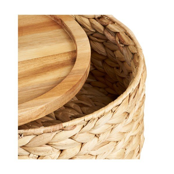 Košare v kompletu 3 ks iz vodne hijacinte ø 30x15 cm Botofte – House Nordic-image-3