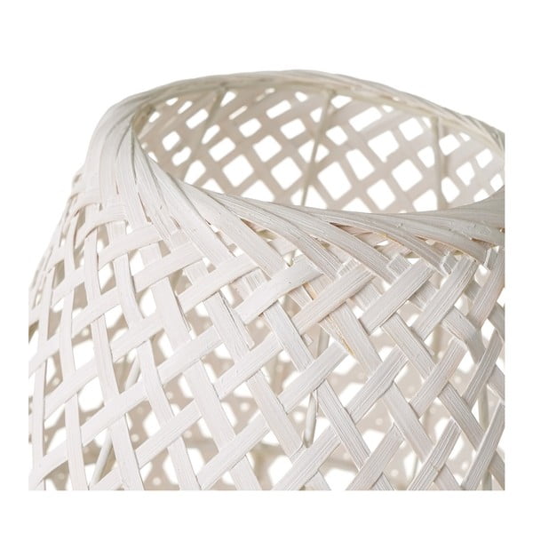 Bela bambusova namizna svetilka z bambusovim senčnikom (višina 36 cm) – Casa Selección-image-2