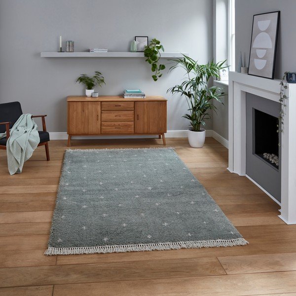 Sivo zelena preproga Think Rugs Boho Dots, 120 x 170 cm-image-1