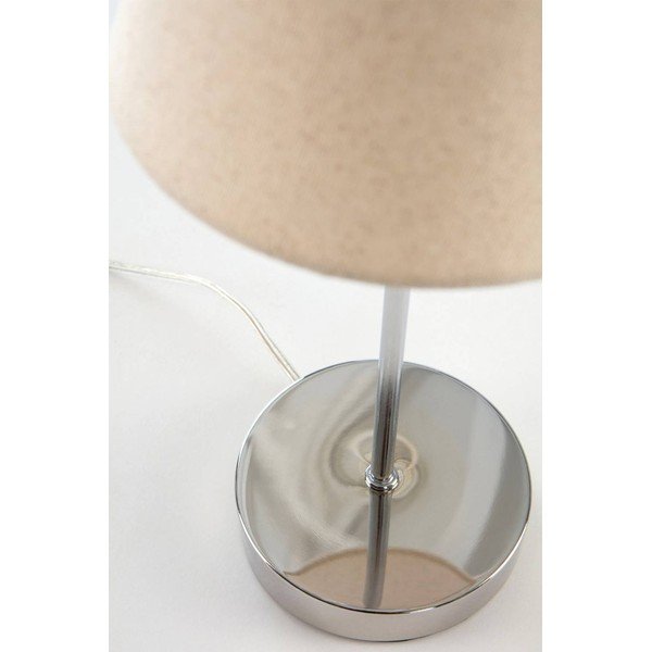 Bež/v sijajno srebrni barvi tekstilna namizna svetilka (višina 39 cm) Lasse – Jotex-image-4