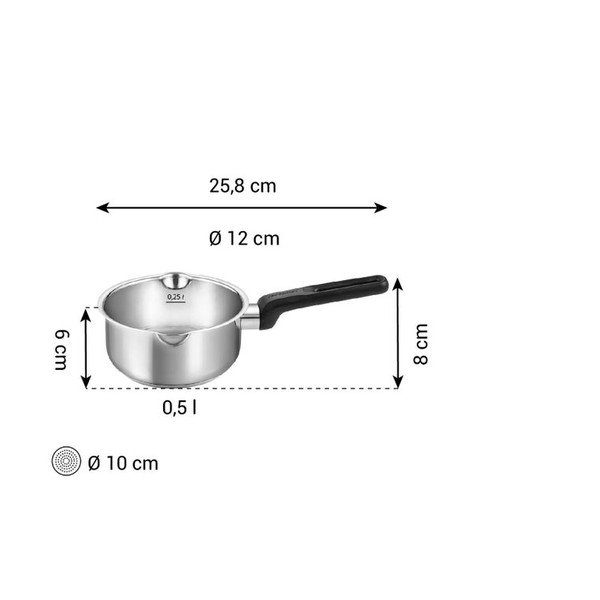 Kozica iz nerjavečega jekla za indukcijsko ploščo 500 ml Brava – Tescoma-image-3
