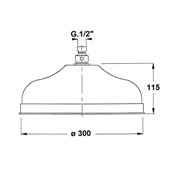 Medeninasta tuš glava v bronasti barvi ø 30 cm Antea – Sapho-image-1