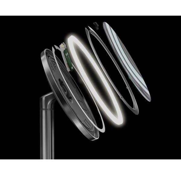 Stensko/kozmetično ogledalo z lučjo/povečevalno (5x) ø 20 cm Sensor – simplehuman-image-4