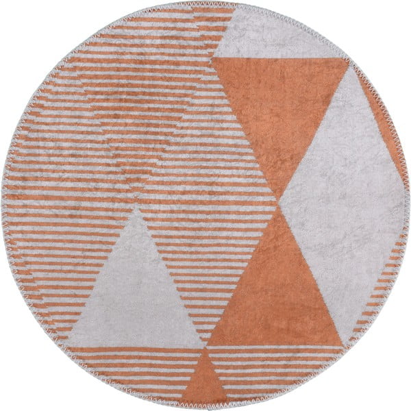 Oranžna pralna okrogla preproga ø 120 cm Yuvarlak – Vitaus