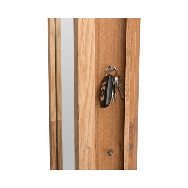 Naravna hrastova omarica za ključe z ogledalom Rowico Sol-image-2