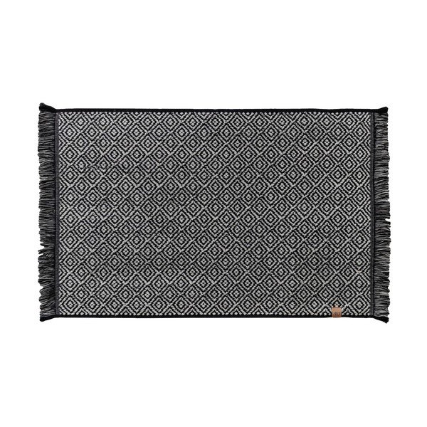 Črna tekstilna kopalniška preproga 50x80 cm Morocco – Mette Ditmer Denmark