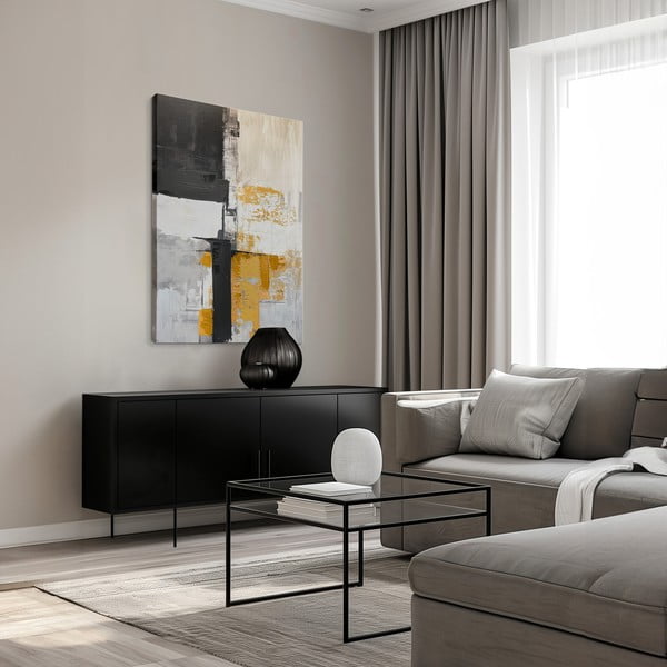 Slika z ročno naslikanimi elementi 70x100 cm Jade – Styler-image-1