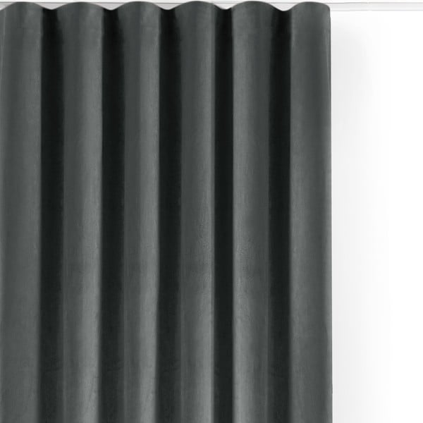 Temno siva žametna zavesa za delno zatemnitev 140x300 cm Velto – Filumi