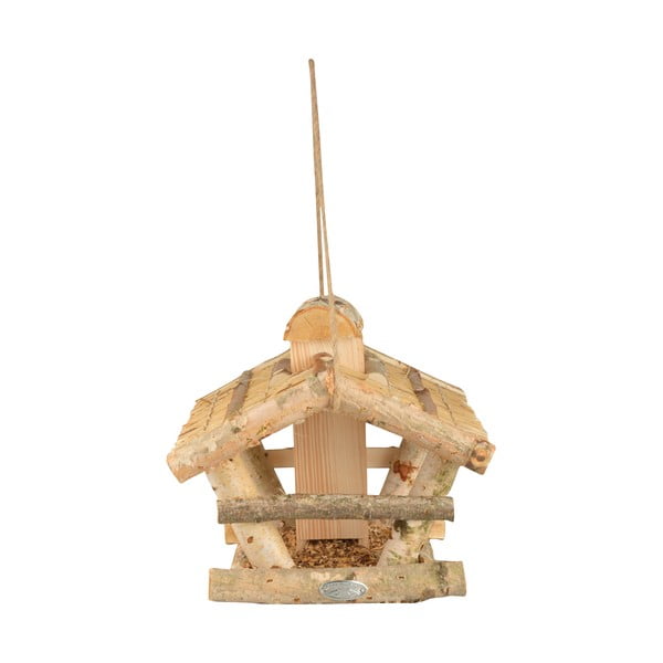 Lesena viseča krmilnica za ptice Esschert Design, višina 27,5 cm
