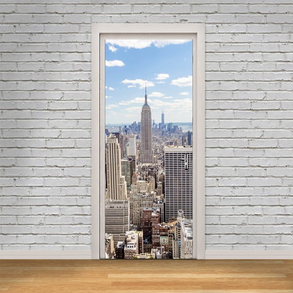 Samolepilna nalepka za vrata Ambiance New York View, 83 x 204 cm