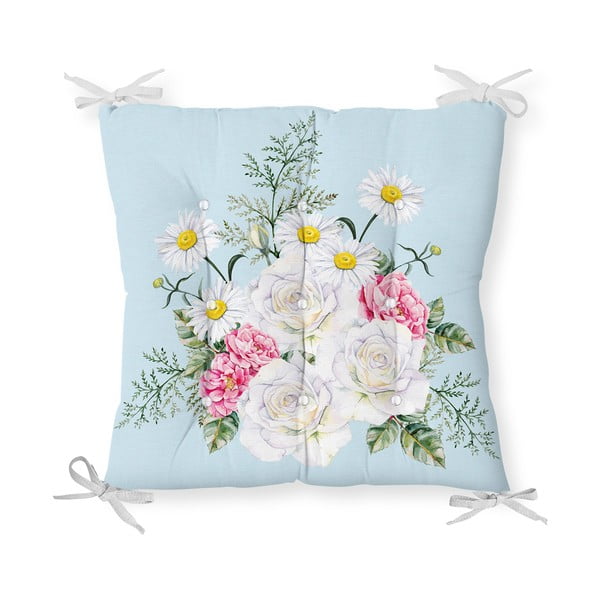Sedežna blazina iz mešanice bombaža Minimalist Cushion Covers Spring Flowers, 40 x 40 cm