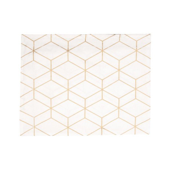 Namizni prt Hexagon White, 140x220 cm-image-1