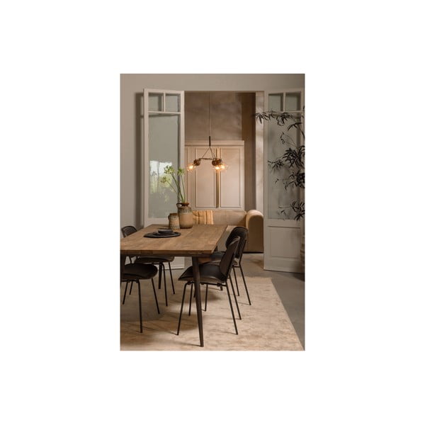 Črni jedilni stoli v kompletu 2 ks iz umetnega usnja Close In – WOOOD-image-2