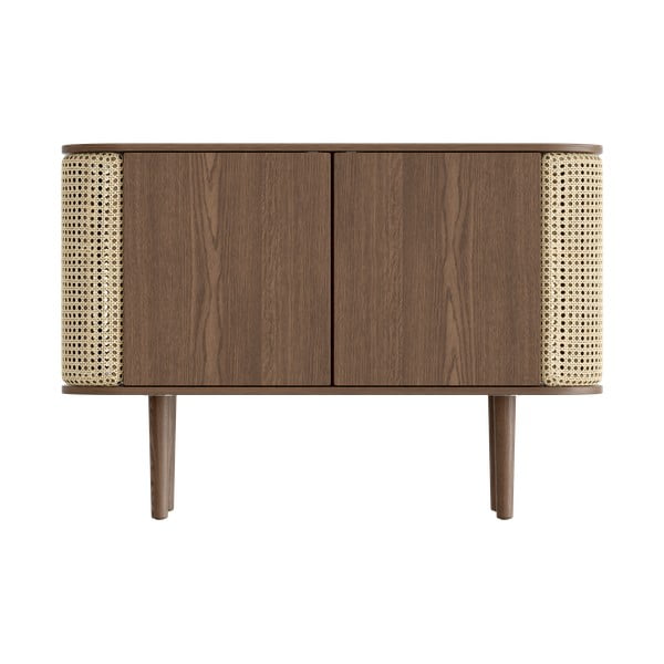 Rjava/naravna nizka komoda v hrastovem dekorju 109x75 cm Treasures – UMAGE-image-3