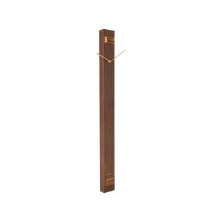 Rjava lesena stenska ura Karlsson Discreet Long, 7,7 x 90 cm