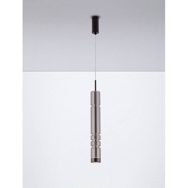 Siva steklena LED viseča svetilka ø 8 cm Bento – Nova Luce-image-4