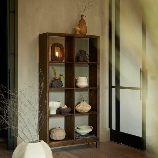 Rjava namizna svetilka (višina 30 cm) Kelafo – Light & Living-image-1