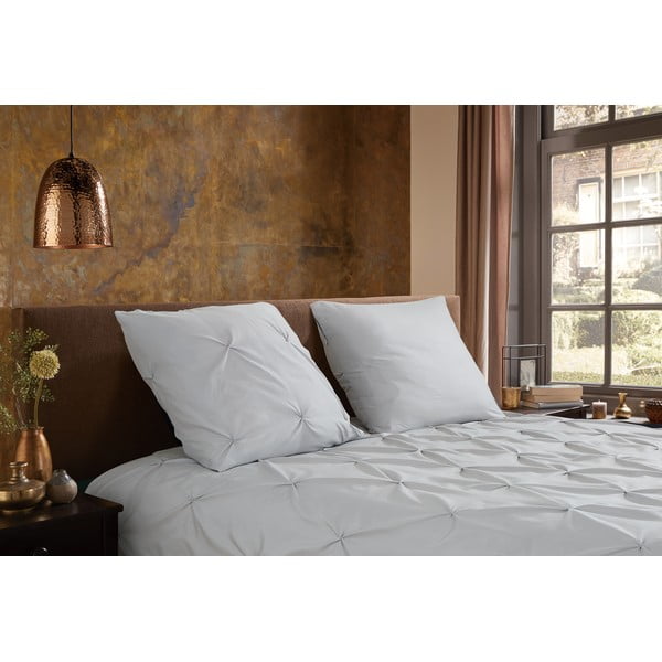 Siva enojna/podaljšana posteljnina iz mikrovlaken 140x220 cm Pure Elegance – Good Morning-image-1