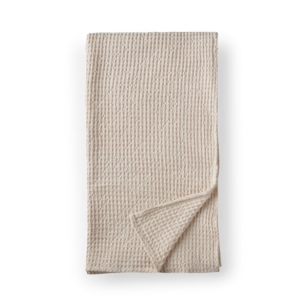 Bež bombažna odeja 150x200 cm Jaipur Chunky Waffle – Pineapple Elephant