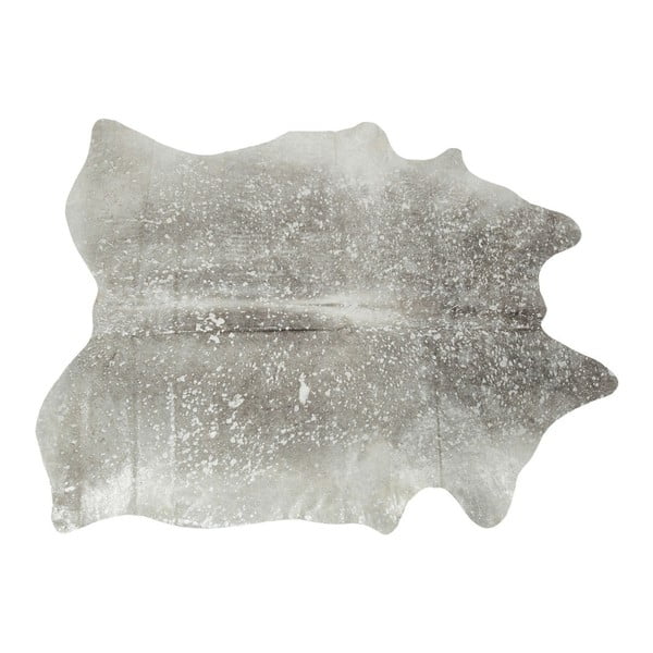Siva preproga iz kravje kože Kare Design Hide, 215 x 180 cm