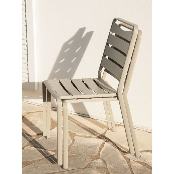 Beli kovinski vrtni stoli v kompletu 4 ks Spring – Ezeis-image-1