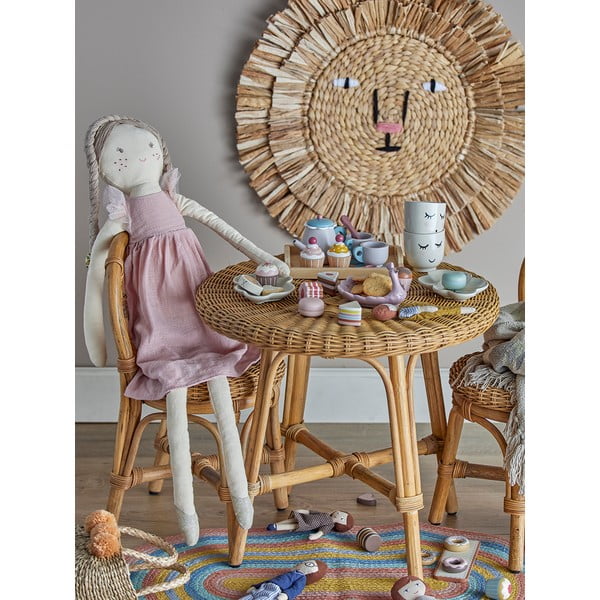 Okrogla otroška mizica iz ratana ø 53 cm Hortense - Bloomingville Mini-image-1