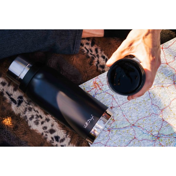 Črna potovalna termo skodelica Vialli Design Fuori, 1 l-image-4