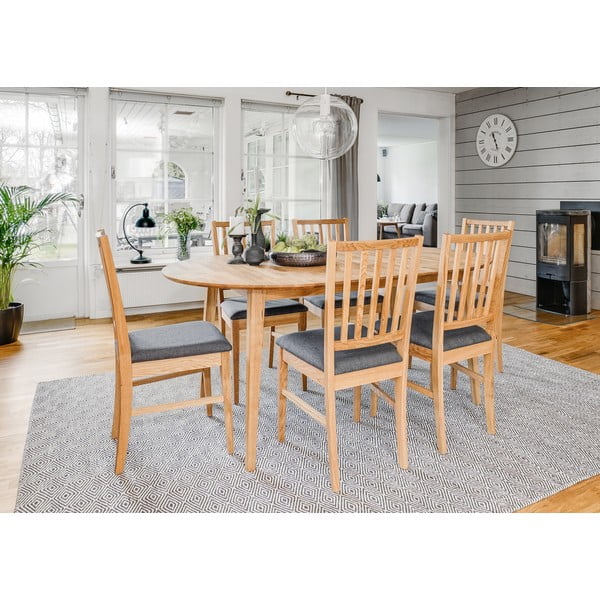 Rjav jedilni stol iz hrastovega lesa Rowico Filippa-image-2