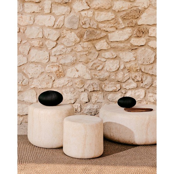 Betonska okrogla vrtna mizica ø 60 cm Drasi – Kave Home-image-4