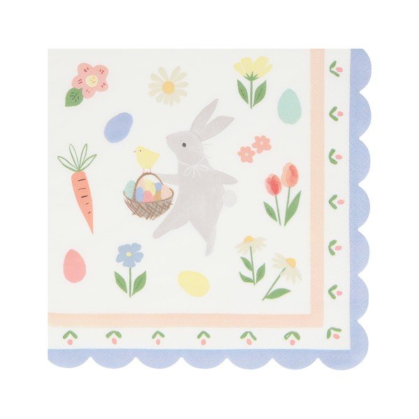 Papirnati prtički v kompletu 16 ks Easter Bunny – Meri Meri