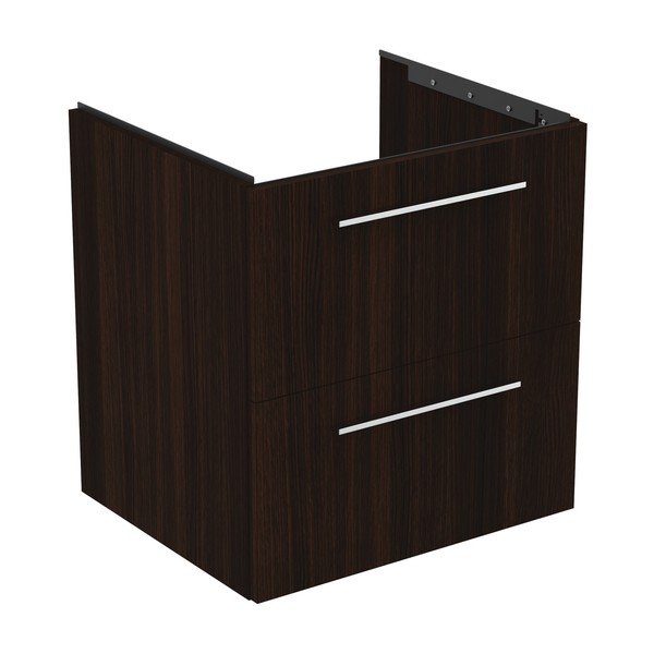 Temno rjava stenska omarica za pod umivalnik v hrastovem dekorju 60x63 cm i.Life B – Ideal Standard-image-3