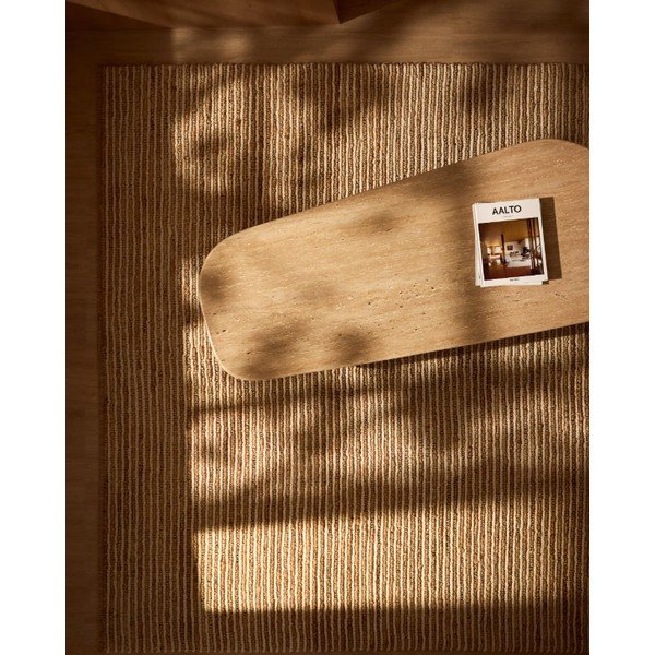 Ročno tkana preproga iz jute v naravni barvi 200x300 cm Derule – Kave Home-image-1