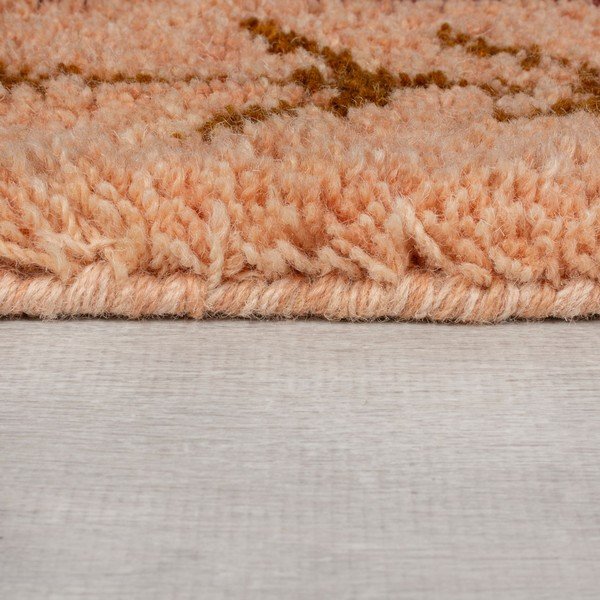 Rožnato-oranžna ročno tkana volnena preproga 160x230 cm Moroccan Sahara – Flair Rugs-image-4